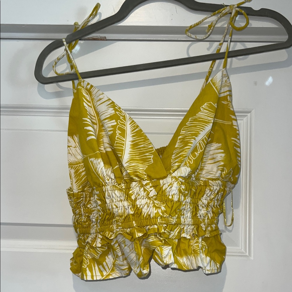 Yellow Floral Women's Top